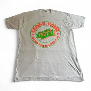 VTG 90s Cedar Point T Shirt OS XXL Magnum Season Pass Holders Club Puffy Print